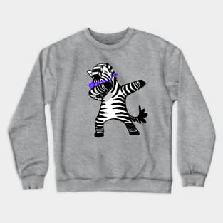 Dabbing Zebra Shirt Dab Hip Hop Funny Crewneck Sweatshirt